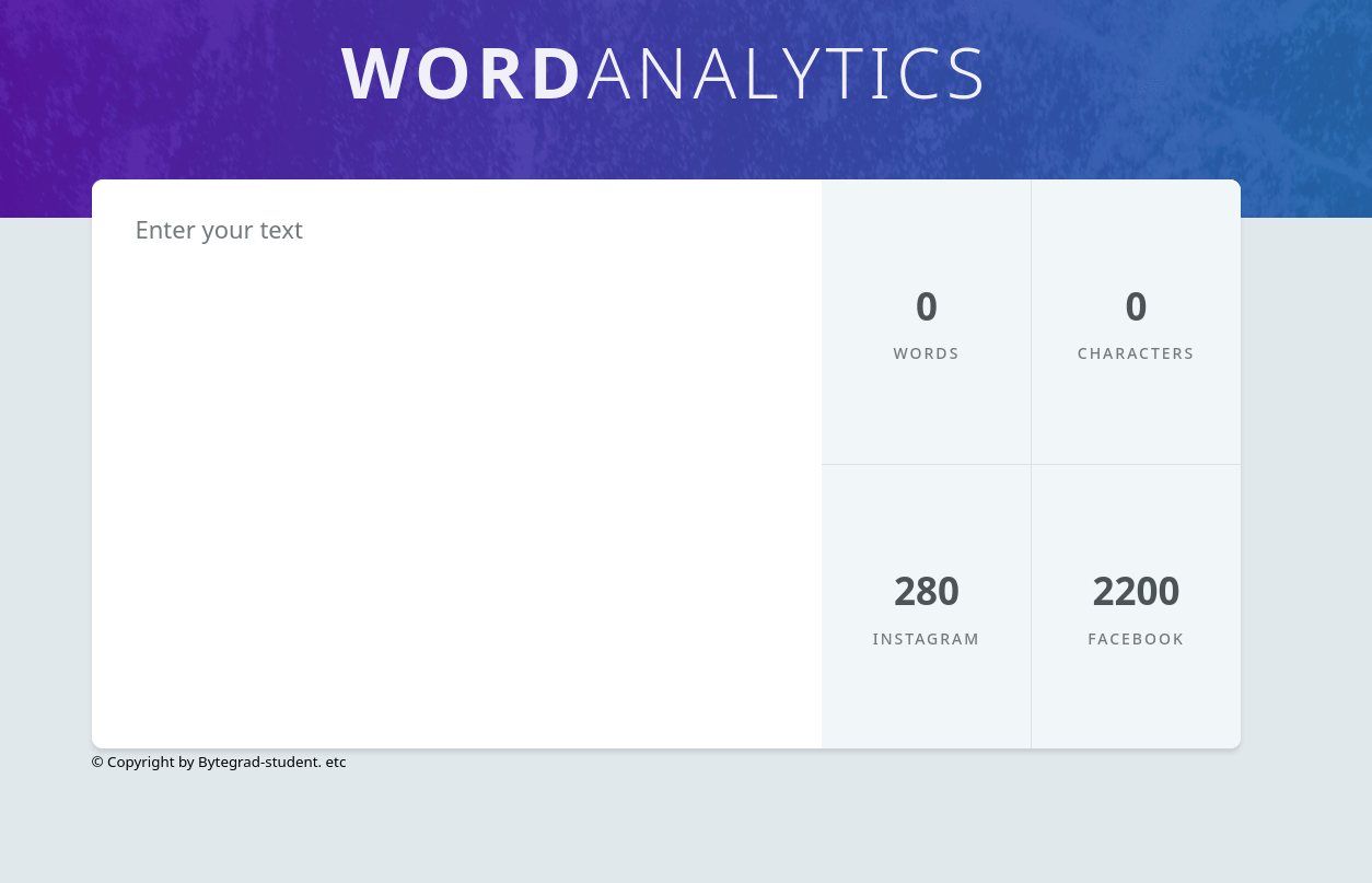 Word Analytics App